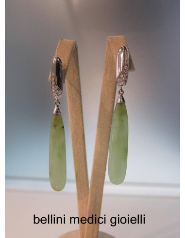 Orecchini pendenti in oro bianco con...