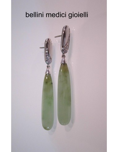 Orecchini pendenti in oro bianco con...