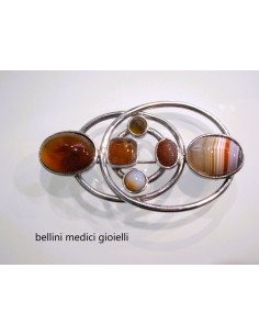 Spilla in argento e agata...
