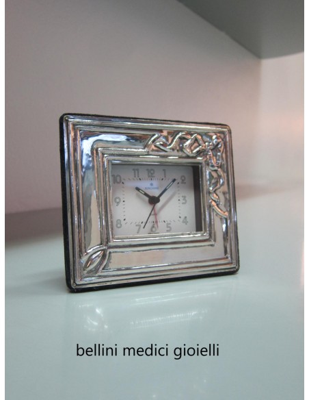 Orologio Sveglia in argento  e velluto