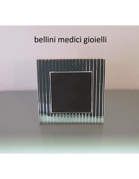 CORNICE IN ARGENTO RIGATA  QUADRATA 6X6