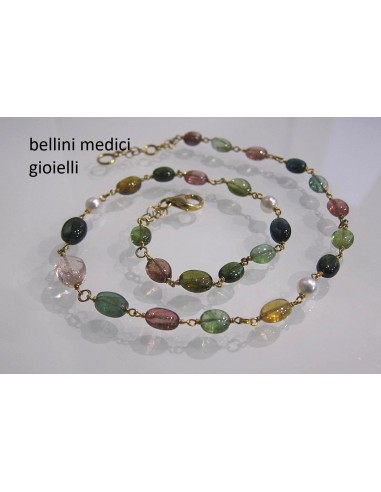 GIROCOLLO CON TORMALINE COLORATE E...