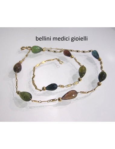 girocollo con tormaline taglio a...