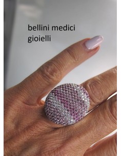 anello in oro bianco con...
