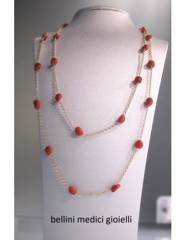collana in argento dorato con...