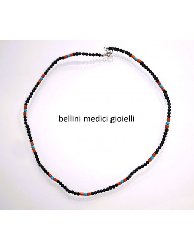 GIROCOLLO CON SPINELLO NERO, TURCHESE...