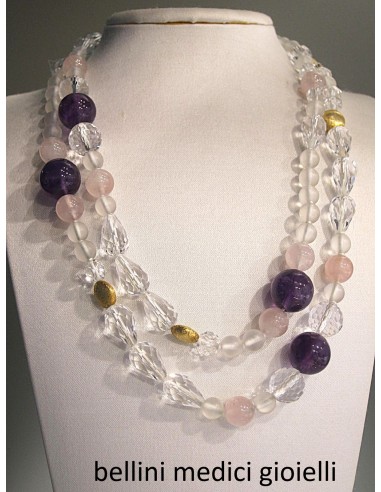 collana con cristallo di rocca,...