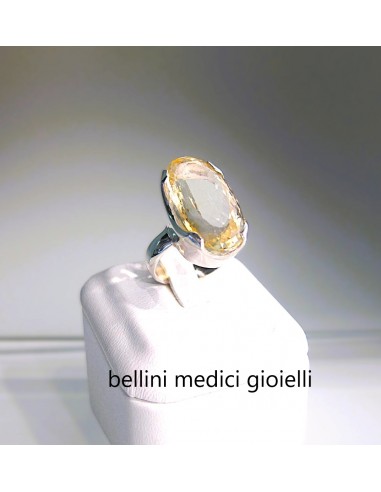 anello in argento con quarzo citrino...