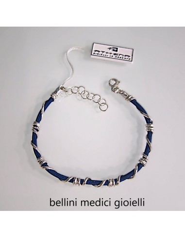 bracciale in argento con cordone...